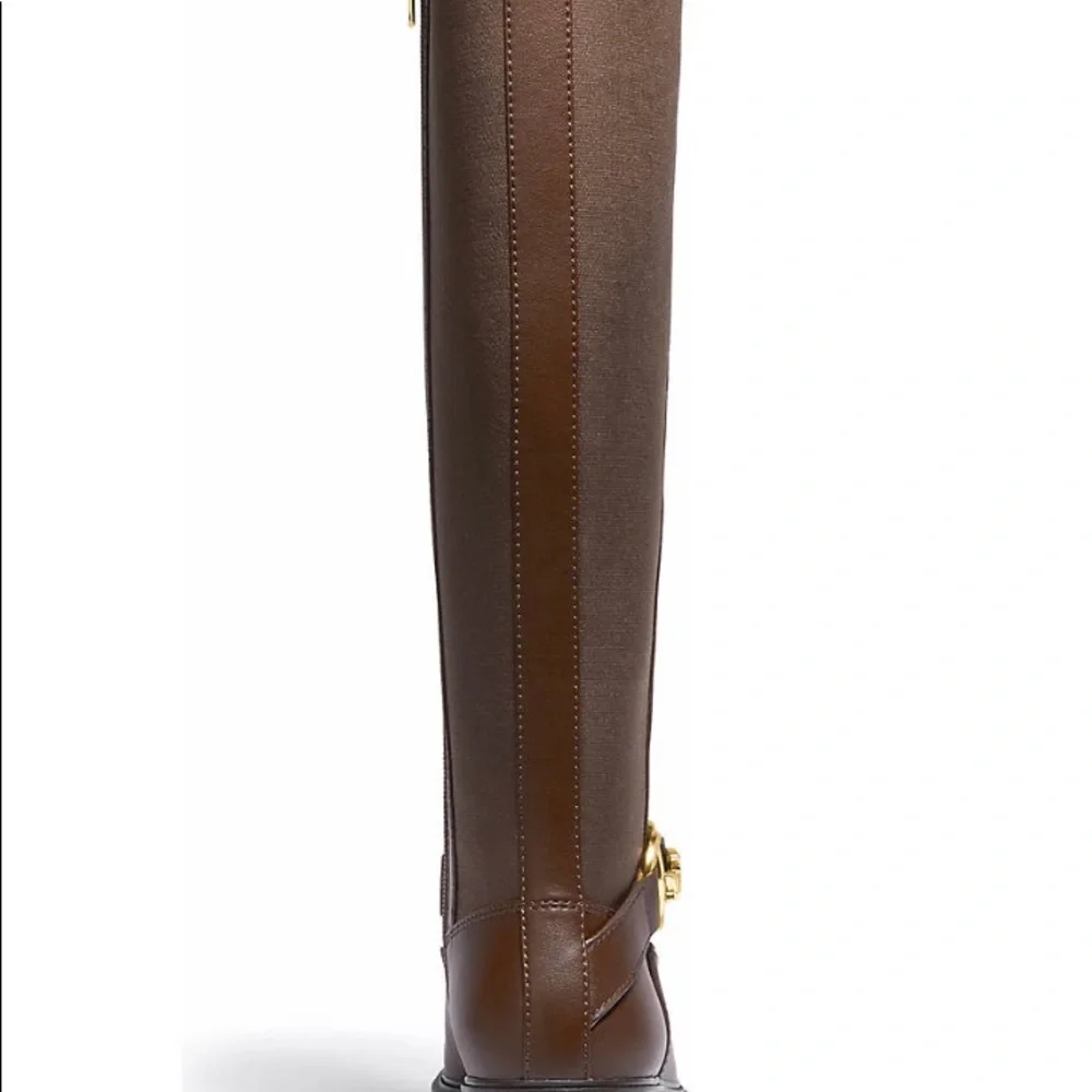 Farrah Tall Leather Boots Size 6.5B WALNUT Color - Picture 8 of 9
